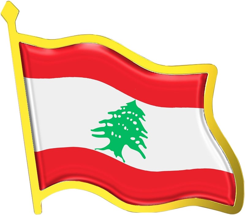 Ababyyan Lebanon Flag Lapel Pin - Enamel Metal National Badge | World Travel Souvenir Gifts for Men & Women | Country Flag Patriotic Brooch Bulk Pack of Pins for Hat, Tie, Clothes, Backpack (1pc) - Image 1